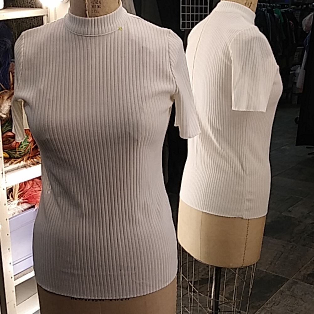 White Turtle Neck Blouse
